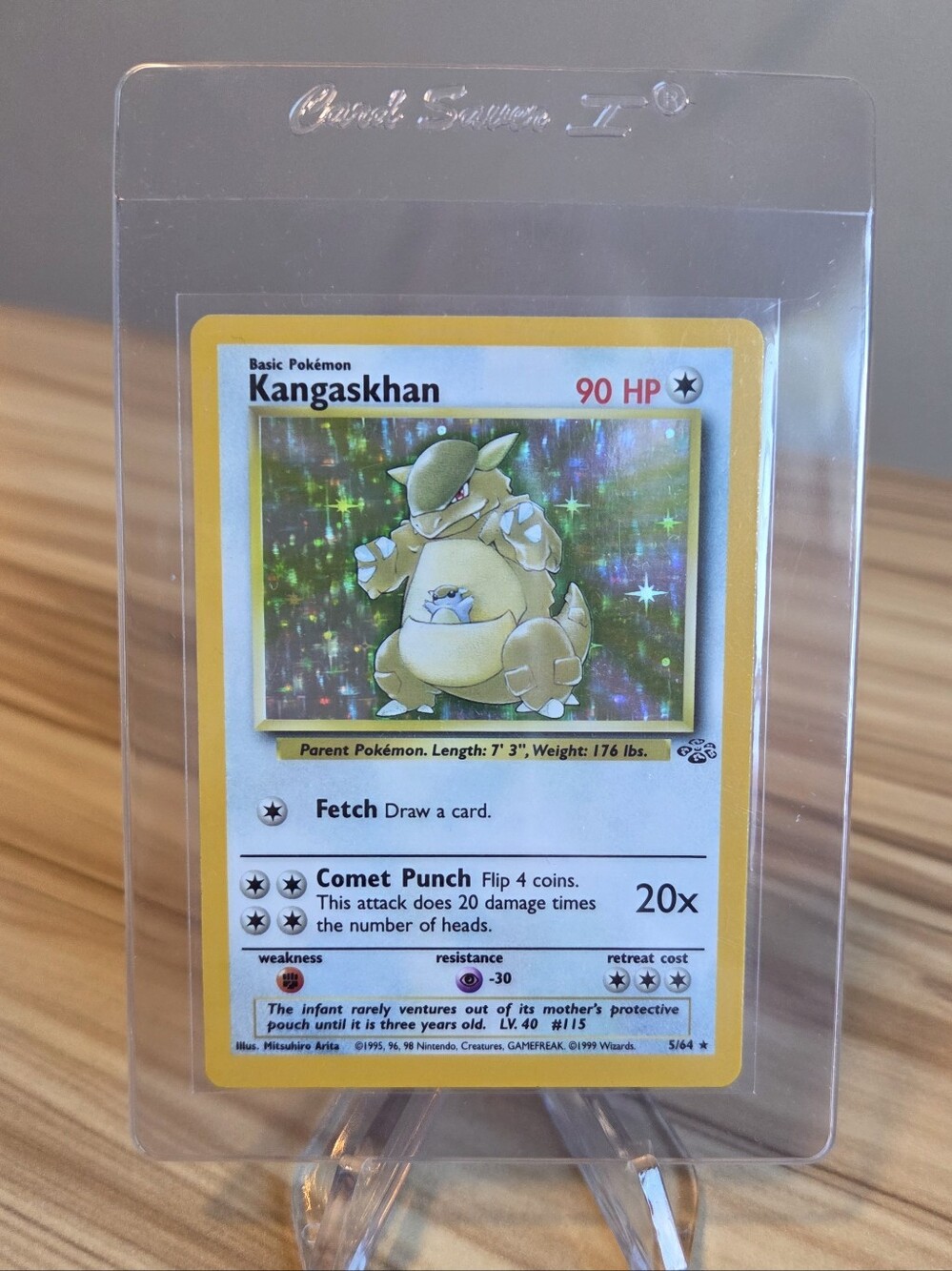 Kangaskhan Holographic Pokemon Card 1st Edition 1999 Jungle Set Vintage #5/64